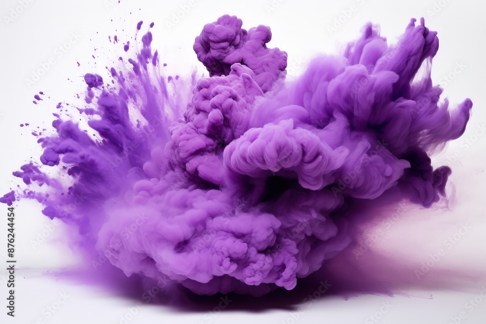 Abstract purple Ink Explosion, purple smoke powder explosion Abstract purple Ink Explosion, purple smoke powder explosion