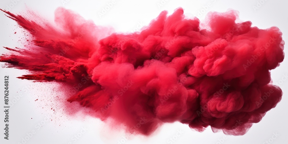 Fototapeta premium Red Cloud of Powder Explosion