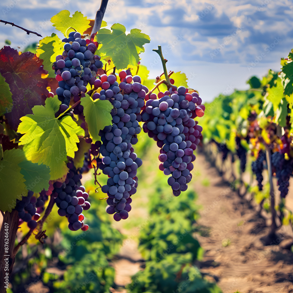 Fototapeta premium Grapes Field