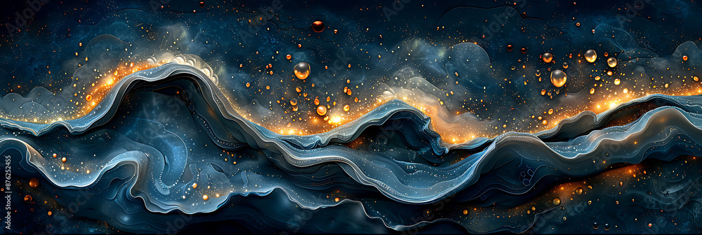 Cosmic Harmony: Intertwined Lines Abstract Art Cosmic Harmony: Intertwined Lines Abstract Art