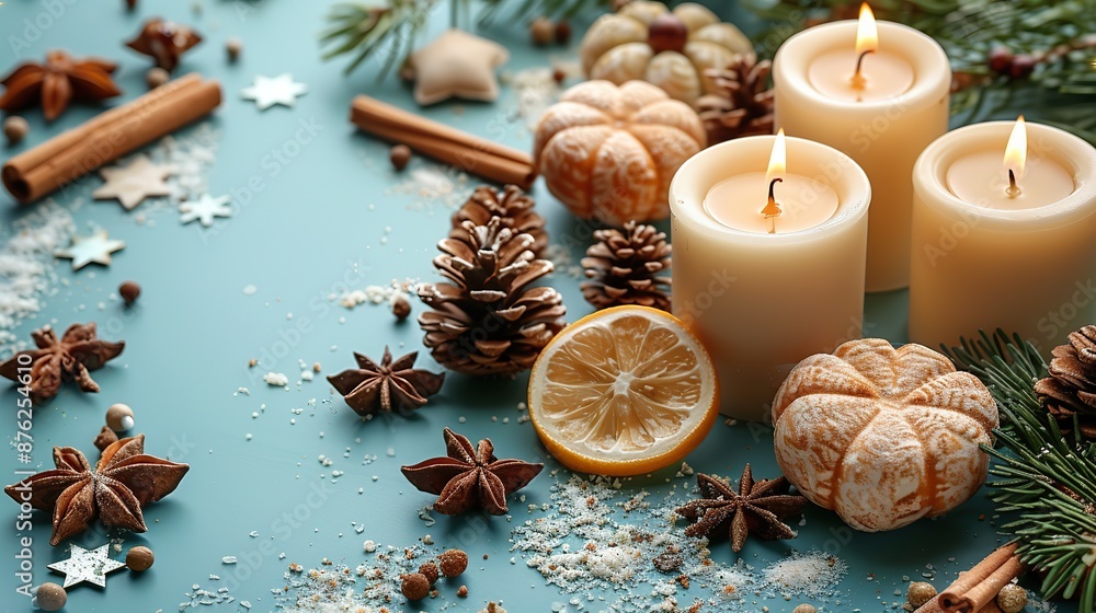 christmas still life with spices christmas still life with spices
