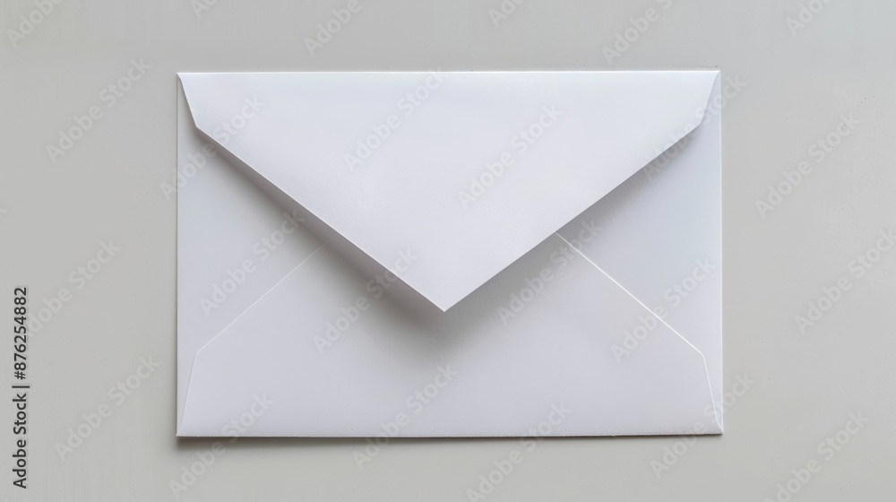 Blank card in white envelope on white backdrop Blank card in white envelope on white backdrop