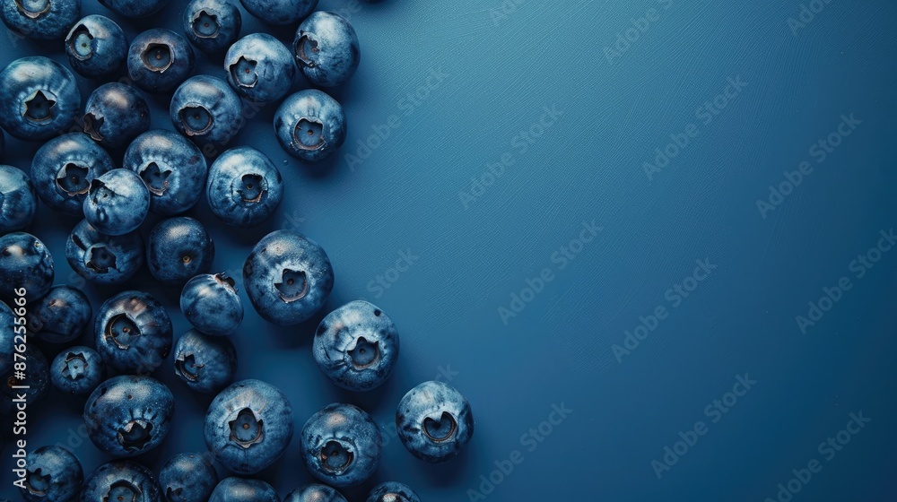 Blueberries background with space for text vegan concept macro texture summer food Blueberries background with space for text vegan concept macro texture summer food