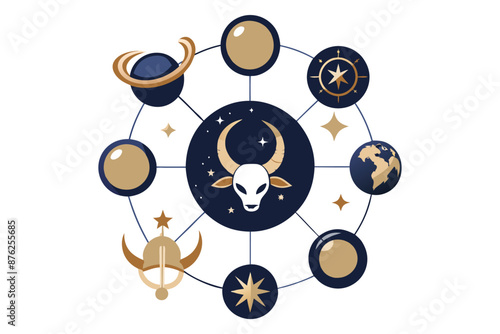 A astrology silhouette vector illustration.eps