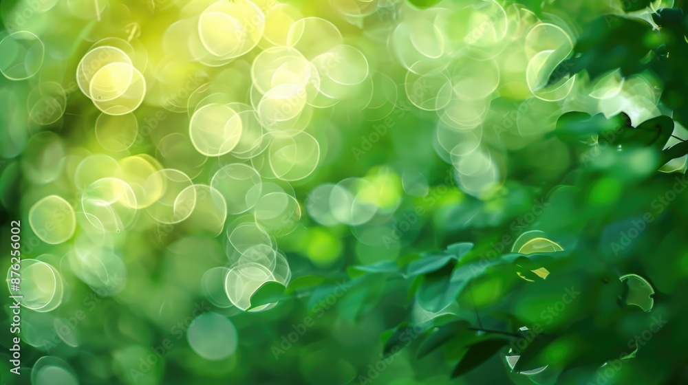 Blurry green background with circles Blurry green background with circles
