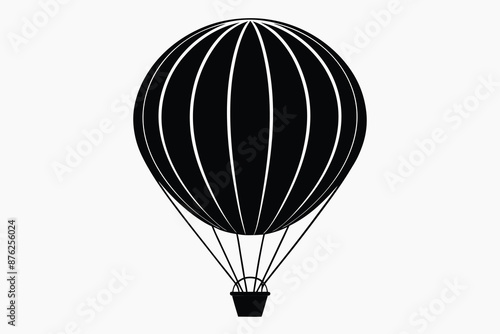 aerostat silhouette vector illustration.eps