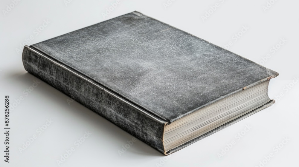 Book with gray cloth cover on white background Book with gray cloth cover on white background