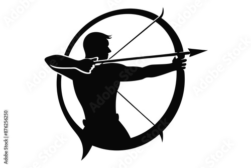 Archery man circular logo.eps