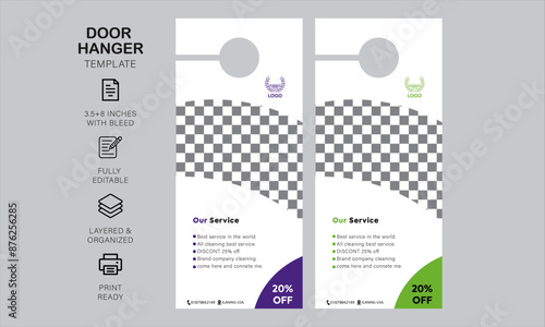 door hanger design template