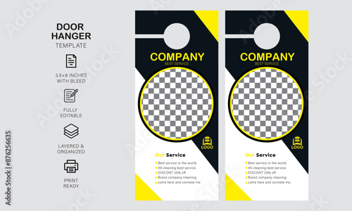 Door hanger design template for your business or company