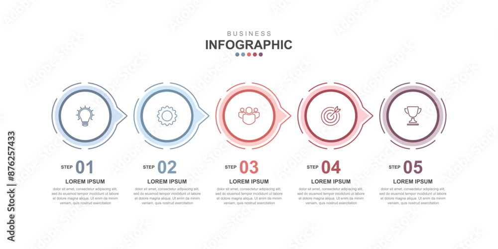 Fototapeta premium steps infographic business concept design template vector