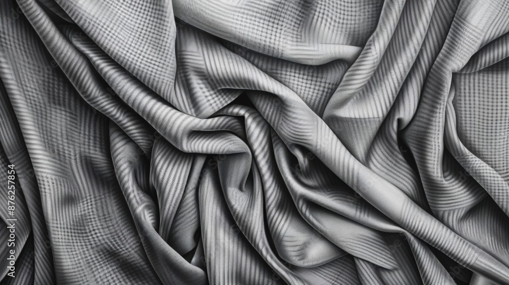 Obraz premium Realistic pencil drawing of various fabric textures