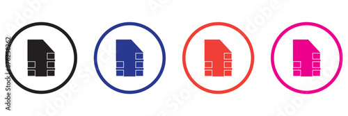 Sim card icon vector illustration. dual sim card sign and symbol