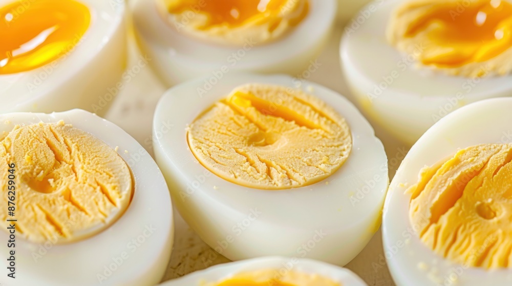 A close up of a dozen hard boiled eggs A close up of a dozen hard boiled eggs