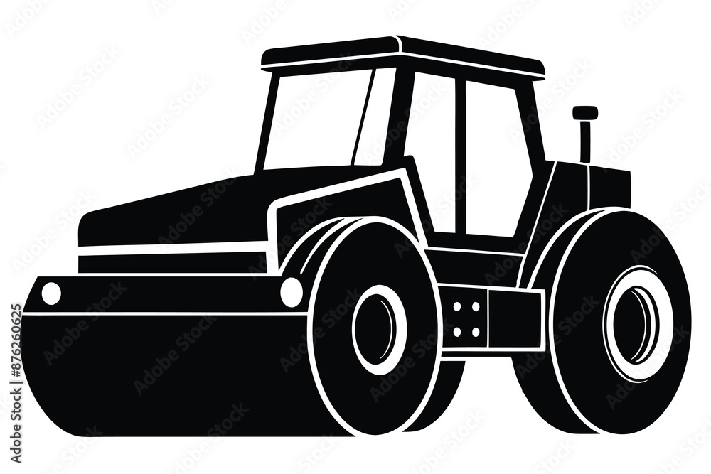 construction vehicle drum roller black silhouette.eps construction vehicle drum roller black silhouette.eps