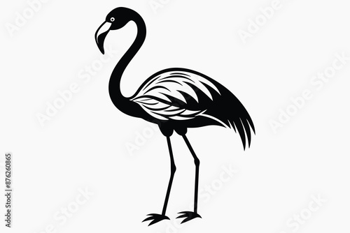 flamingo silhouette vector illustration.eps