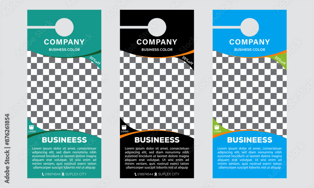 Obraz premium door hanger design template