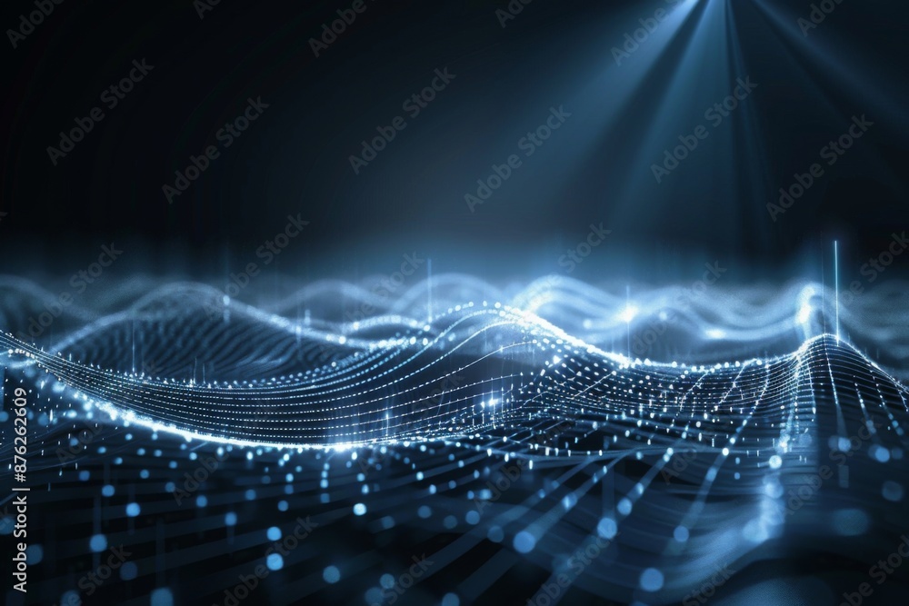 custom made wallpaper toronto digitalDynamic Sound Equalizer with Illuminated Wavy Lines