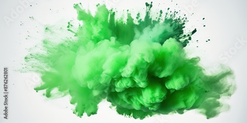 Wallpaper Mural Green powder explosion, Abstract Green Ink Explosion,abstract powder splatted,abstract powder splatted Torontodigital.ca