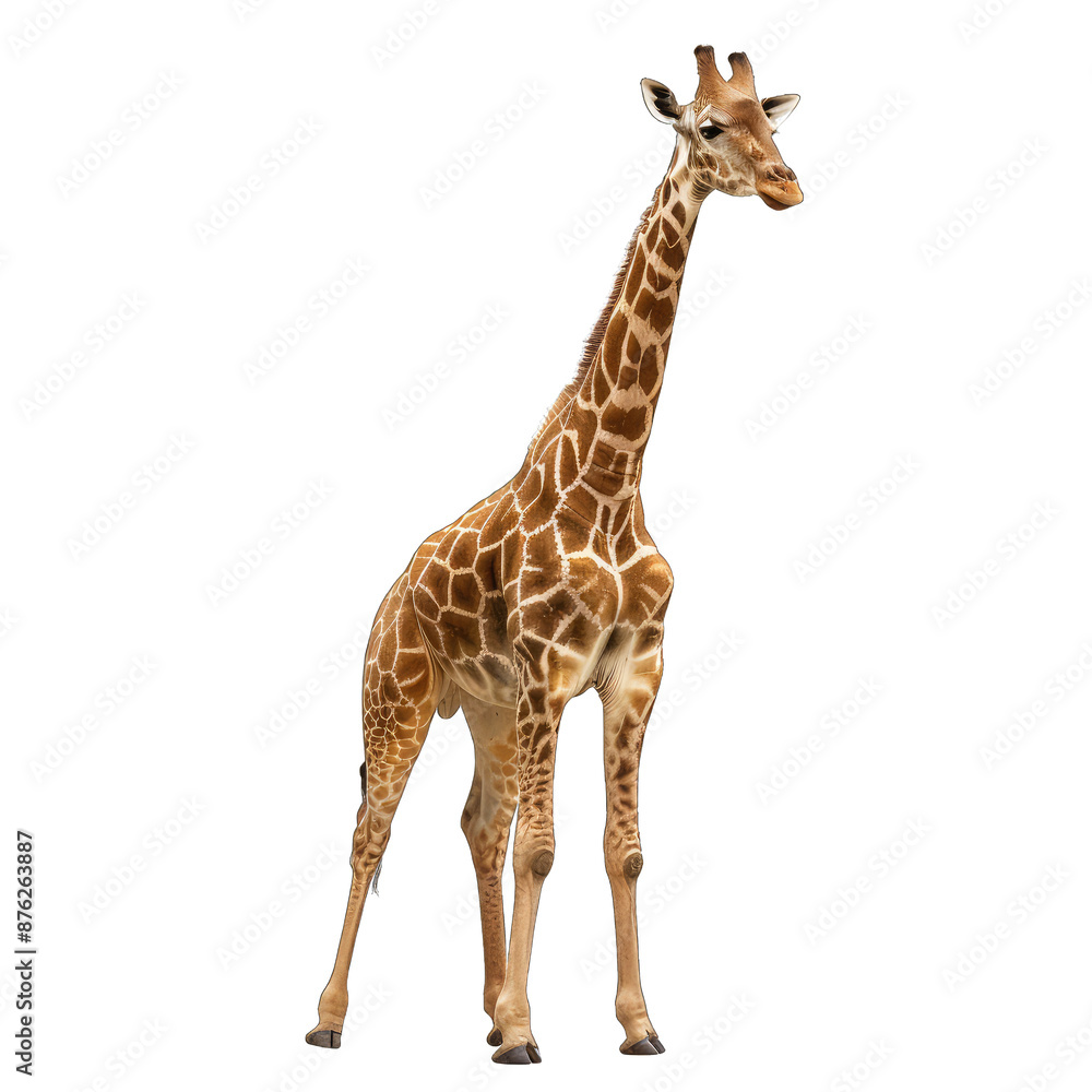 Naklejka premium giraffe isolated on white