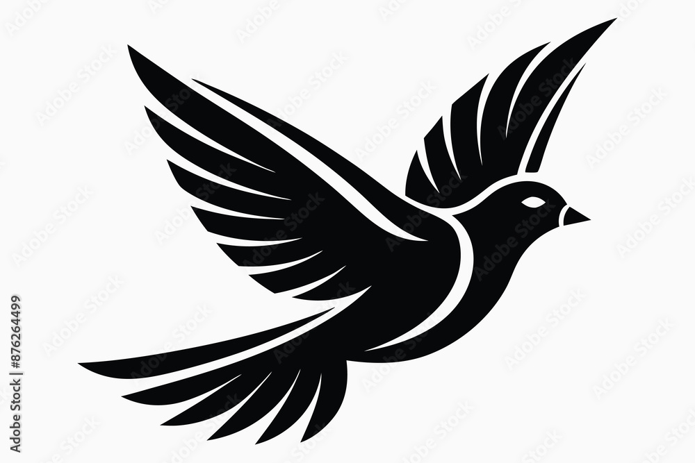 Obraz premium Flying bird logo icons minimal silhouette vector.eps