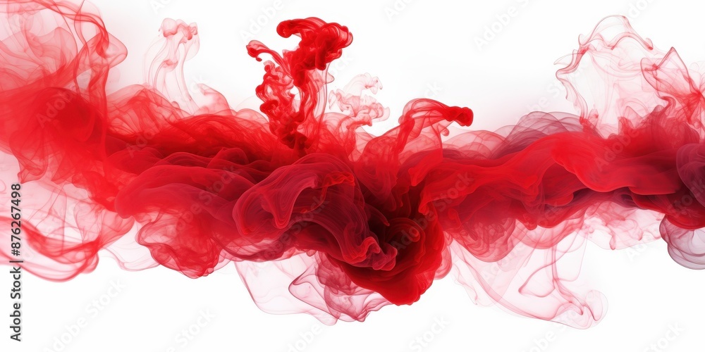 Abstract Red Ink Swirl Abstract Red Ink Swirl