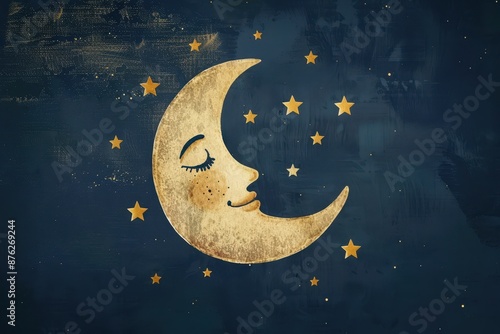 Wallpaper Mural the moon is smiling in the night sky Torontodigital.ca