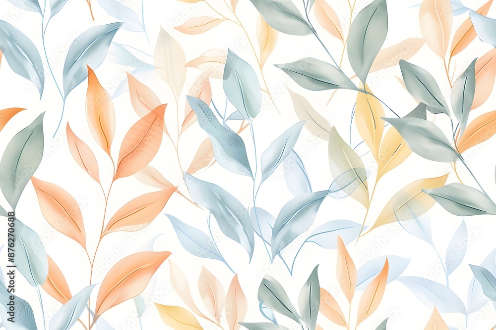 Delicate Watercolor Leaf Pattern Delicate Watercolor Leaf Pattern