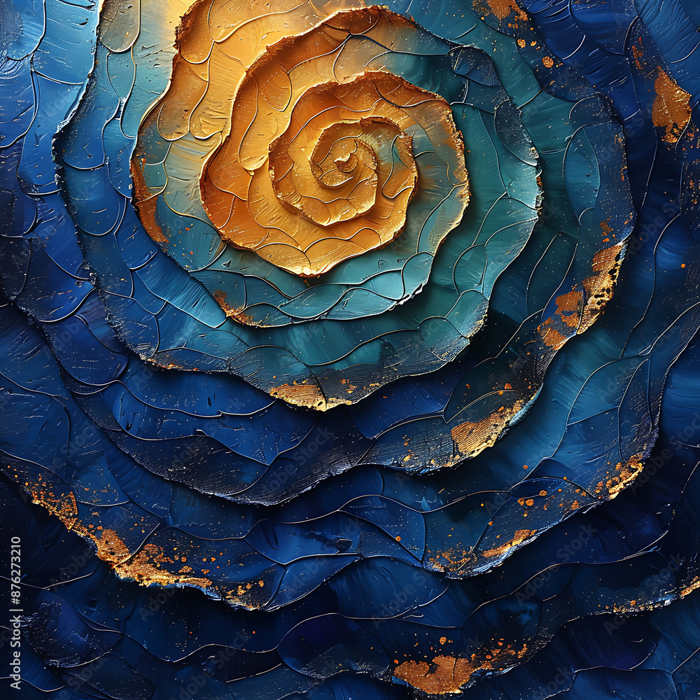 Fototapeta premium Mesmerizing Geometric Swirl: Depth & Dimension