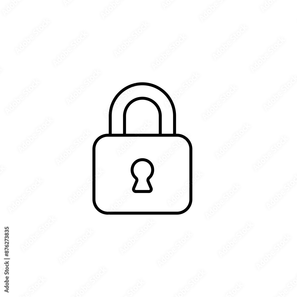 lock icon on white background lock icon on white background