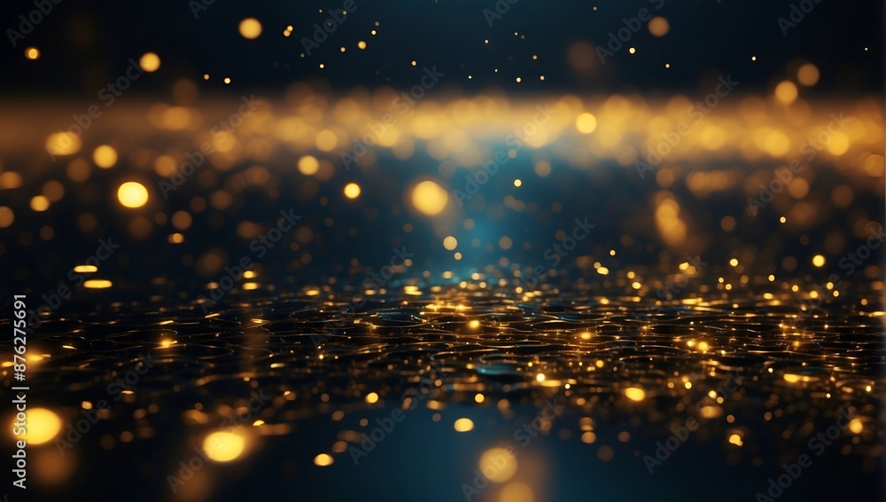 Luxury golden glitter bokeh lights on a black background Luxury golden glitter bokeh lights on a black background