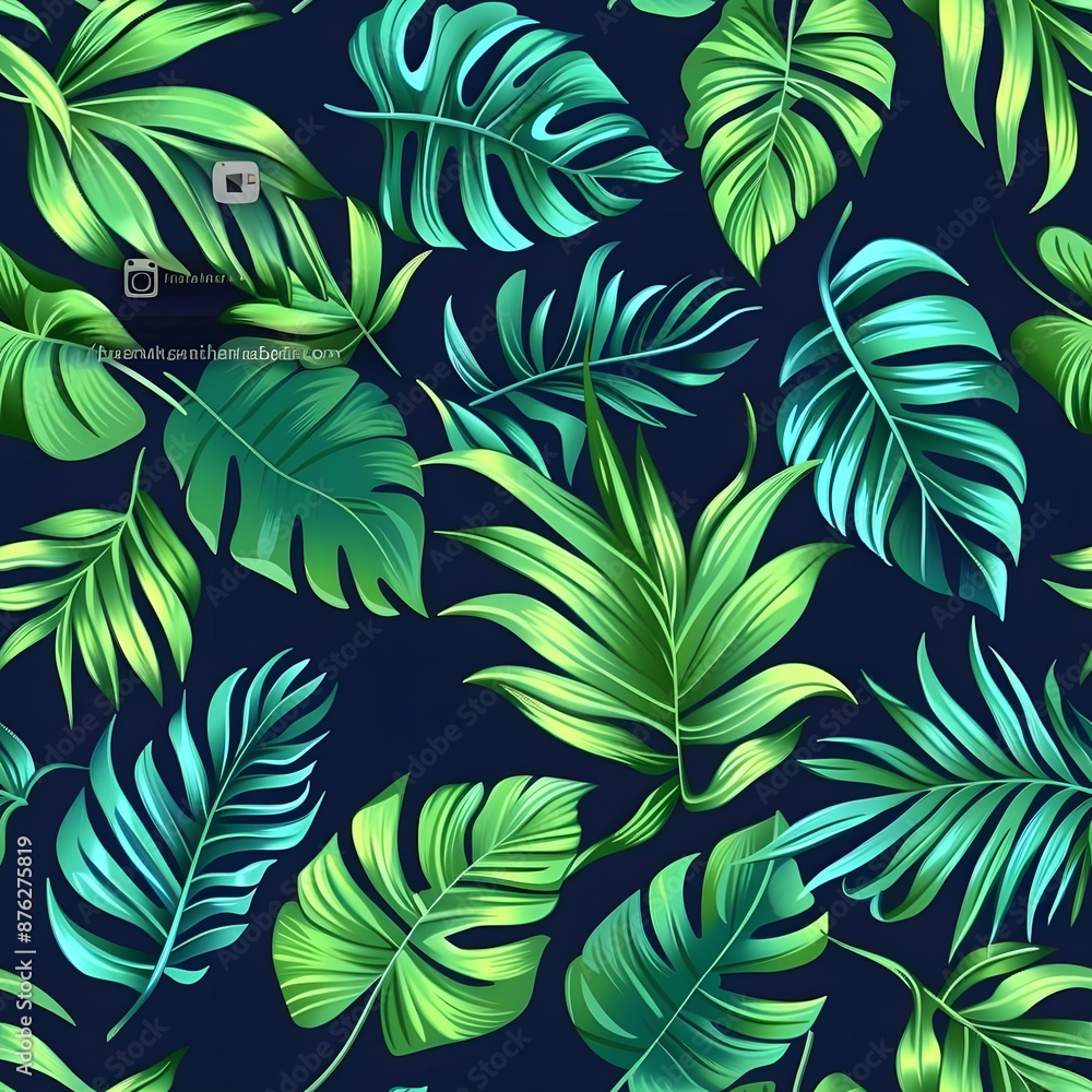 Tropical Leaves Pattern Tropical Leaves Pattern