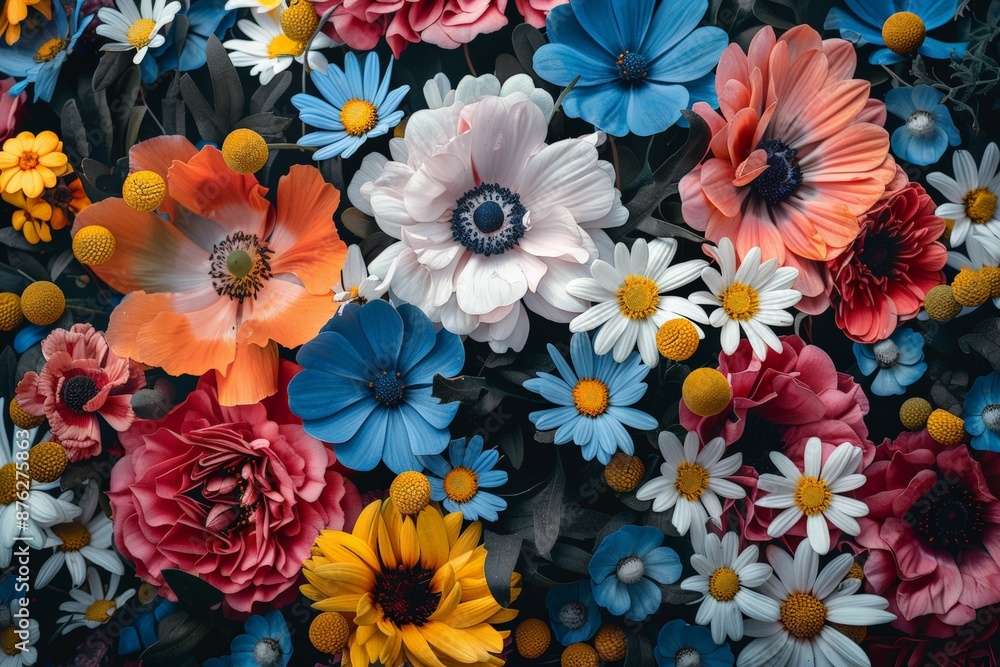 Vibrant array of pink and white flowers creating a stunning floral arrangement. Vibrant array of pink and white flowers creating a stunning floral arrangement.