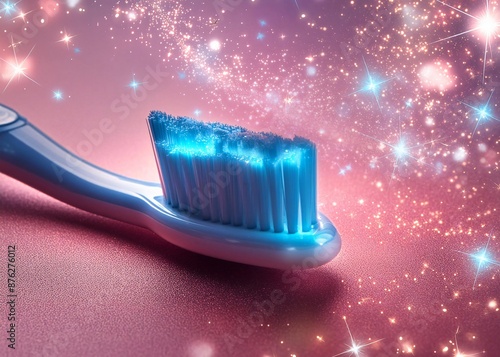 toothbrush with toothpaste on white