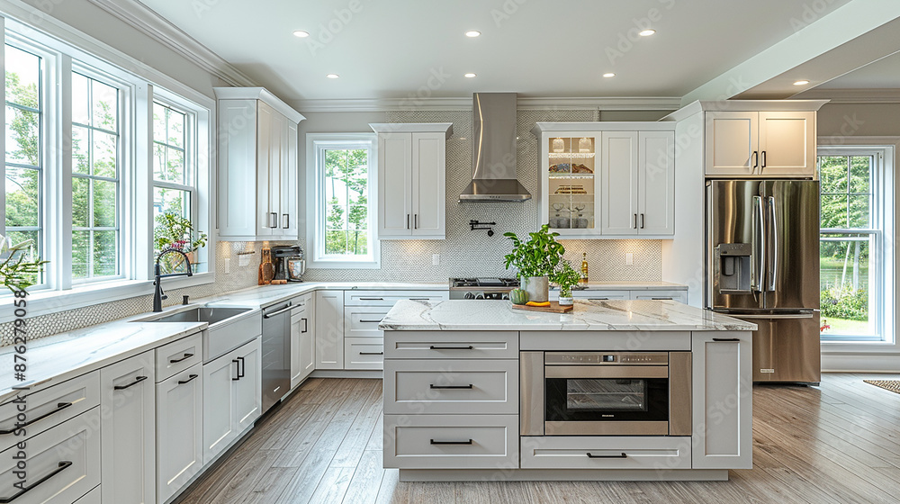 A modern kitchen interior designed for both functionality and style A modern kitchen interior designed for both functionality and style