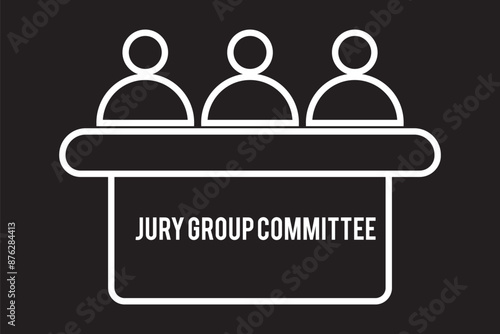 Jury group committee icon. Vector illustration design.