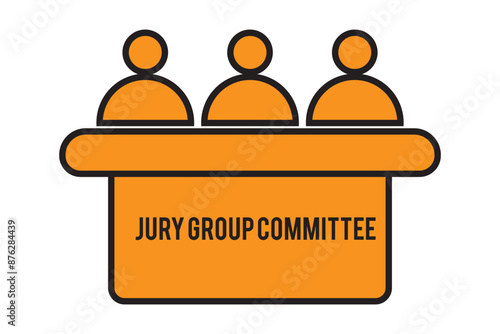 Jury group committee icon. Vector illustration design.