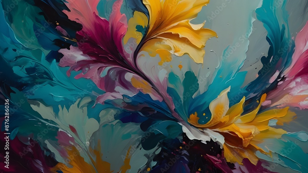 frame with flowers and leaves, High-Quality 4K Close-Up of an Abstract Flower Painting, Detailed 4K Close-Up of Abstract Flower Artwork, Abstract Flower Painting in High-Quality 4K Close-Up, Close-Up frame with flowers and leaves, High-Quality 4K Close-Up of an Abstract Flower Painting, Detailed 4K Close-Up of Abstract Flower Artwork, Abstract Flower Painting in High-Quality 4K Close-Up, Close-Up