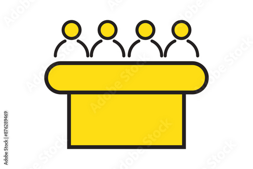 Jury group committee icon. Vector illustration design.