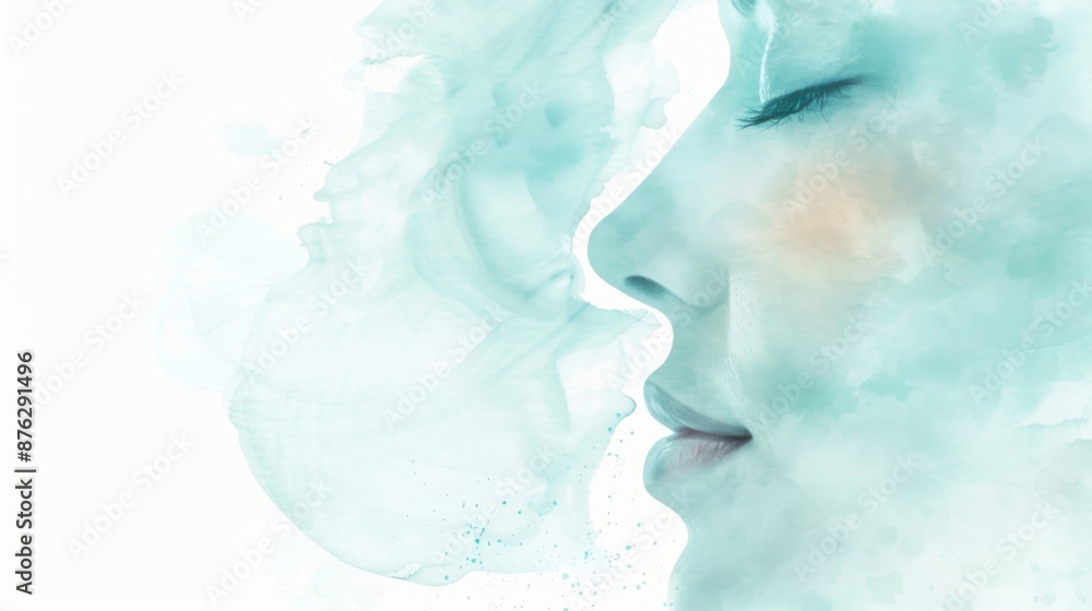 Abstract beauty business in watercolor, focus on, ethereal, overlay, spa backdrop Abstract beauty business in watercolor, focus on, ethereal, overlay, spa backdrop