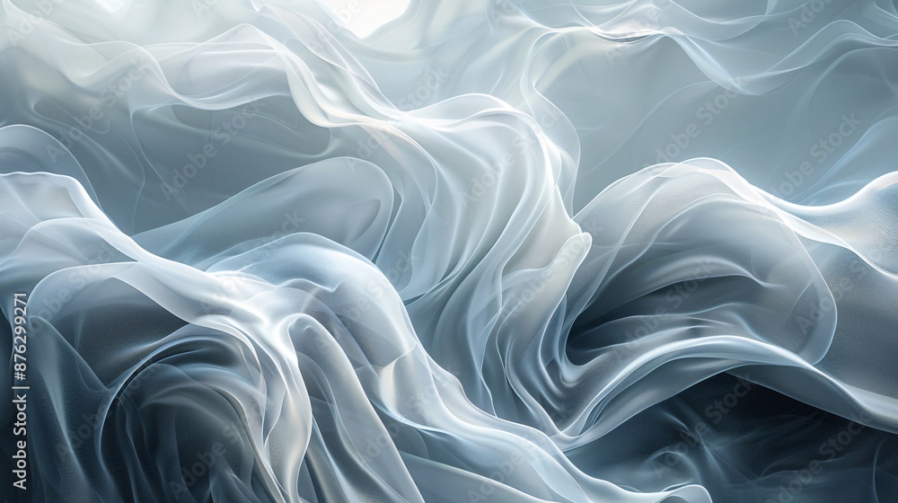Obraz premium Fluid organic forms blending in an abstract composition creating a sense of natural movement and harmony