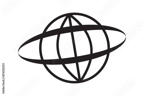 Planet icon. Solar system set. Linear icon. Vector Planet.