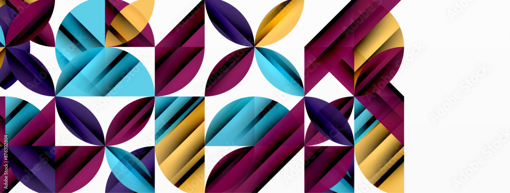 Circles and round shapes geometric minimal background Circles and round shapes geometric minimal background