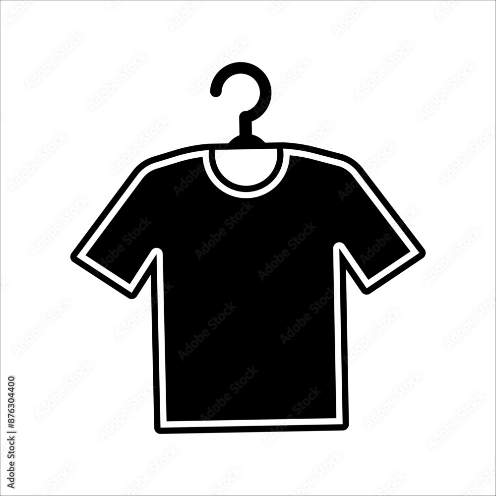 Hanger icon illustration isolated vector sign symbol. clothing icon vector set. on a black and white background. Hanger icon illustration isolated vector sign symbol. clothing icon vector set. on a black and white background.