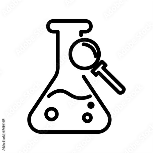 Chemistry flask icon. Science technology. flat design for chemistry, laboratory, science, biotechnology concepts.