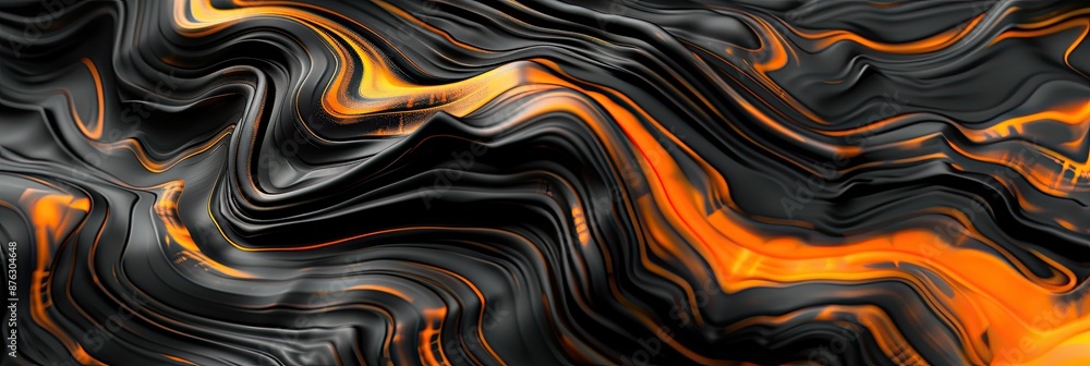 Abstract background in black and orange with a ripple effect Abstract background in black and orange with a ripple effect