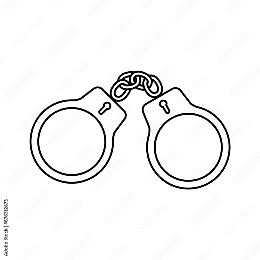 handcuffs icon of glyph style design vector template handcuffs icon of glyph style design vector template