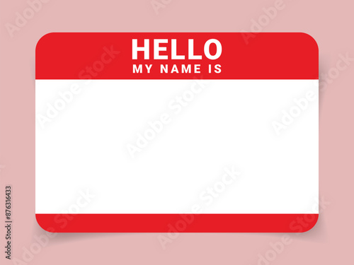 Graffiti tag background. Hello, my name is. Sticker your name tag. Street art graffiti background. Vector Illustration.