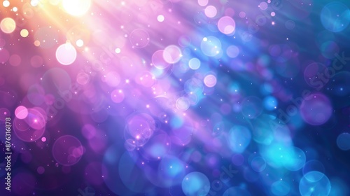 Fototapeta Naklejka Na Ścianę i Meble -  Abstract neon gradient background with blurred cyan purple color light flare texture