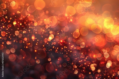 A vibrant image with red and orange hues, featuring a subtle blur and colorful bokeh lights, ideal for energetic and dynamic themes